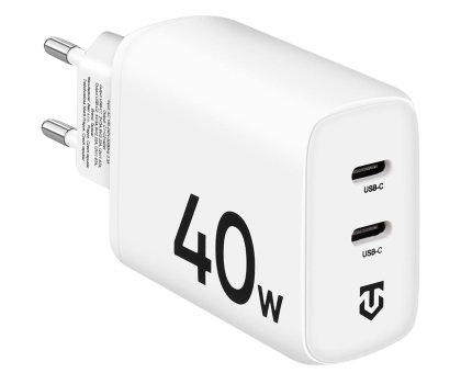 Ładowarka do smartfonów Tactical Base Plug Dual 40W White